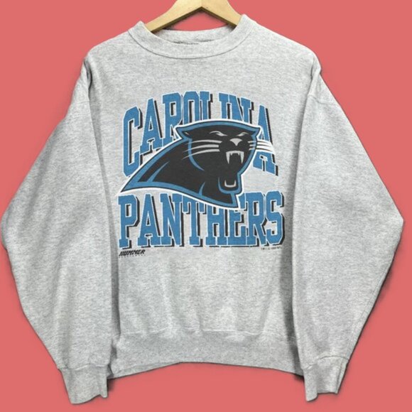 Vtg Carolina Panthers Football Sweatshirt, NFL Carolina Panthers Shirt tee - Picture 1 of 4